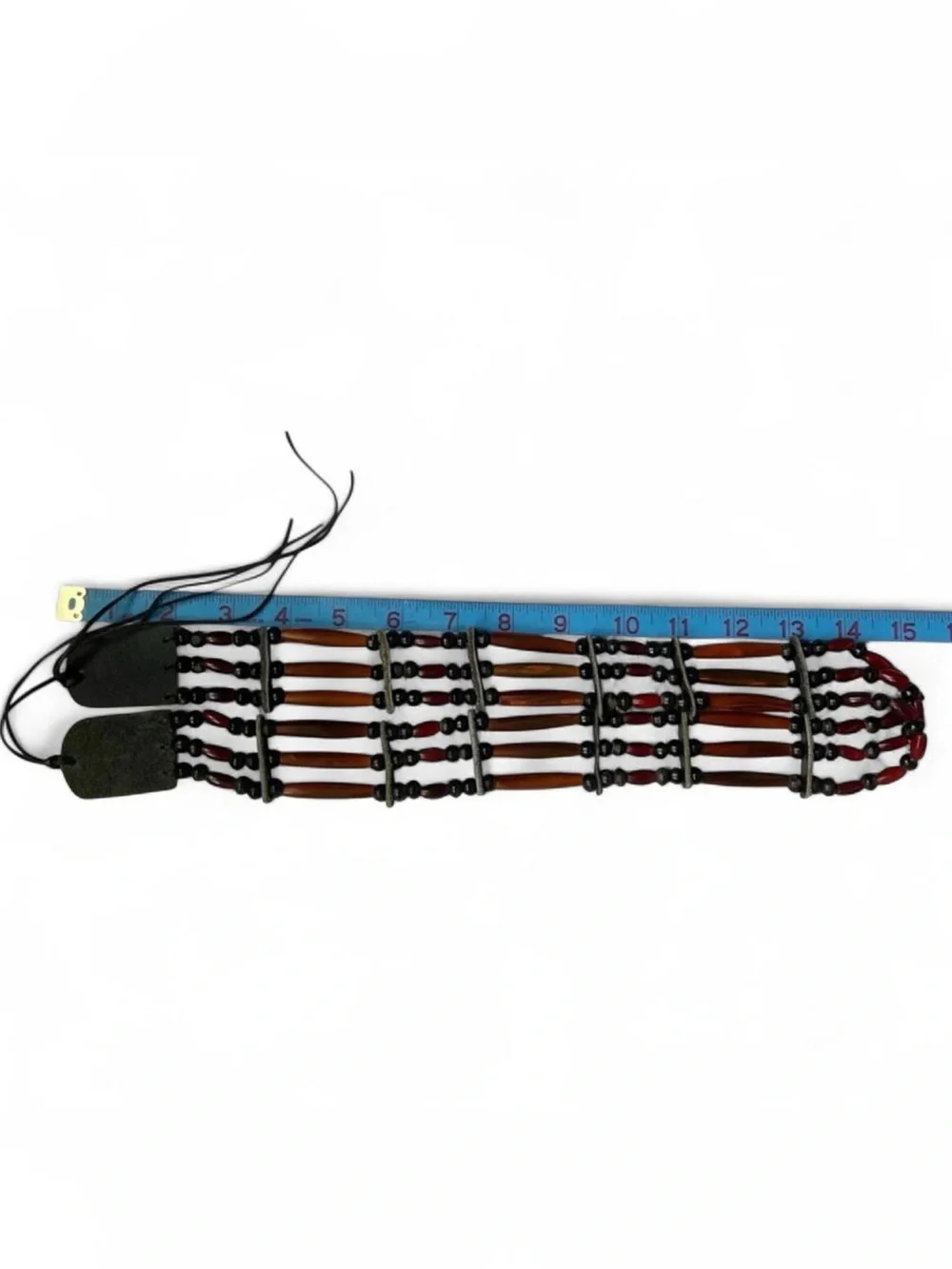 Native American style regalia beaded hairpipe belt, hat band or breastplate